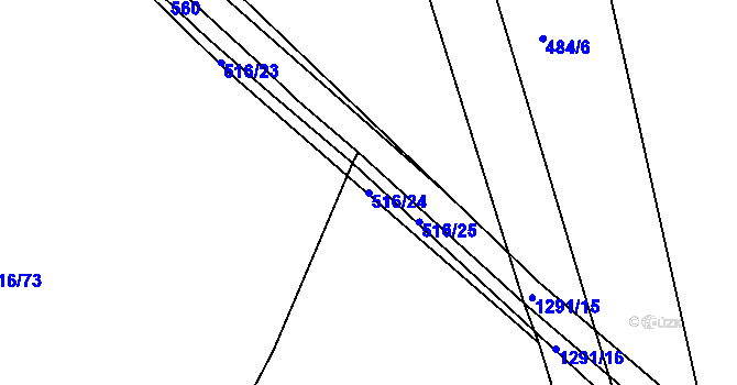 Parcela st. 516/24 v KÚ Stupava, Katastrální mapa