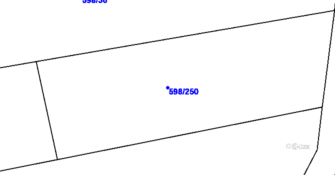 Parcela st. 598/250 v KÚ Stupava, Katastrální mapa