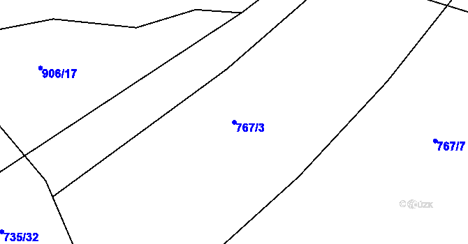 Parcela st. 767/3 v KÚ Stupava, Katastrální mapa