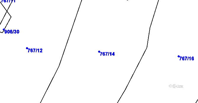 Parcela st. 767/14 v KÚ Stupava, Katastrální mapa