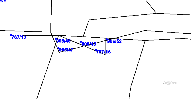 Parcela st. 767/15 v KÚ Stupava, Katastrální mapa