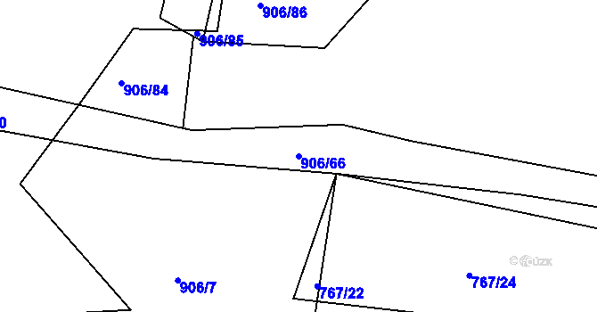Parcela st. 906/66 v KÚ Stupava, Katastrální mapa