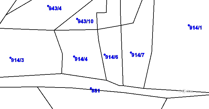 Parcela st. 914/6 v KÚ Stupava, Katastrální mapa