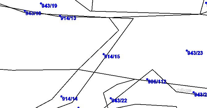 Parcela st. 914/15 v KÚ Stupava, Katastrální mapa