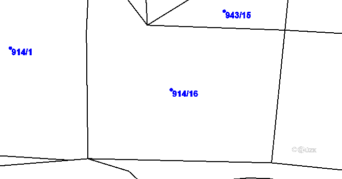 Parcela st. 914/16 v KÚ Stupava, Katastrální mapa