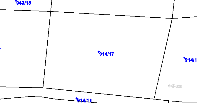 Parcela st. 914/17 v KÚ Stupava, Katastrální mapa