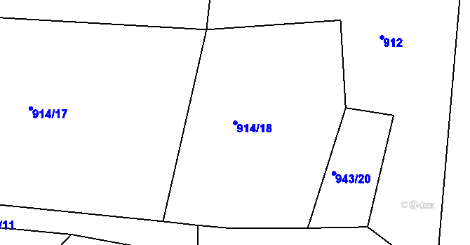 Parcela st. 914/18 v KÚ Stupava, Katastrální mapa
