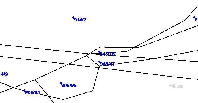 Parcela st. 943/16 v KÚ Stupava, Katastrální mapa
