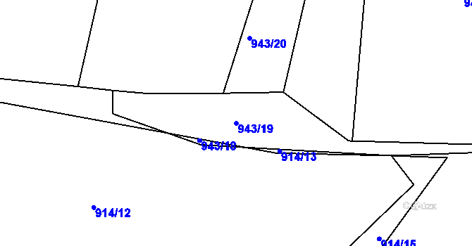 Parcela st. 943/19 v KÚ Stupava, Katastrální mapa