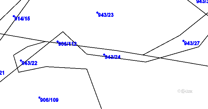 Parcela st. 943/24 v KÚ Stupava, Katastrální mapa
