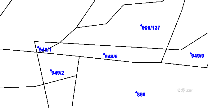 Parcela st. 949/6 v KÚ Stupava, Katastrální mapa