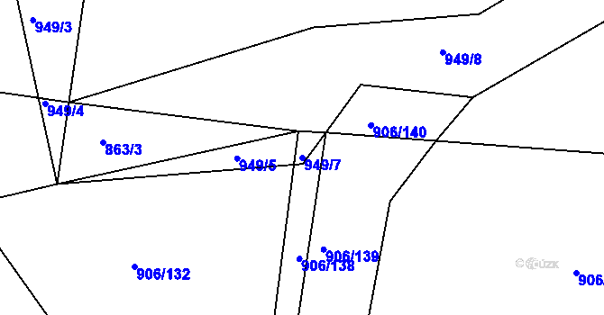 Parcela st. 949/7 v KÚ Stupava, Katastrální mapa