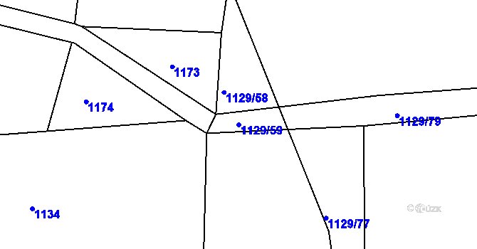 Parcela st. 1129/59 v KÚ Stupava, Katastrální mapa