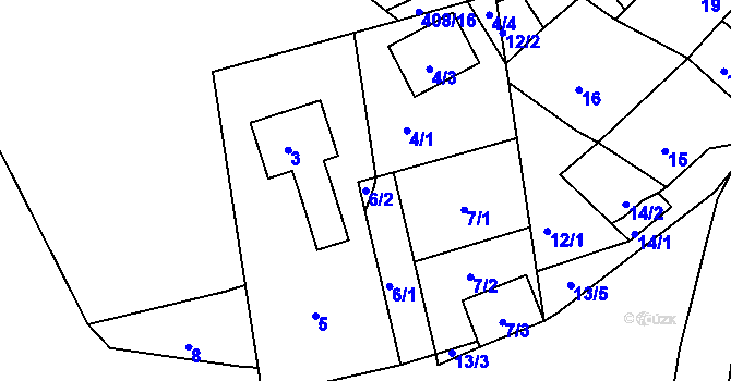 Parcela st. 6/2 v KÚ Stvolínecké Petrovice, Katastrální mapa