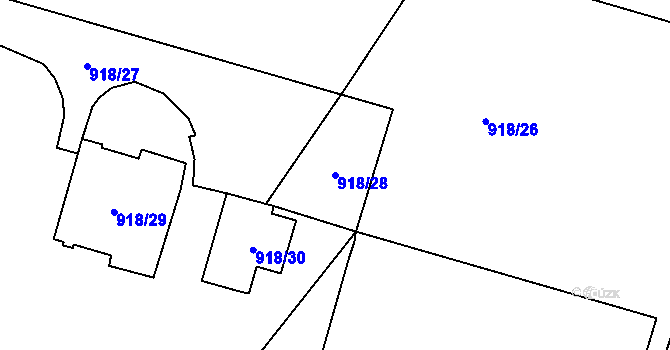 Parcela st. 918/28 v KÚ Stvolínky, Katastrální mapa
