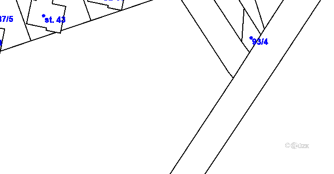 Parcela st. 87/11 v KÚ Kamenná Lhota u Čestína, Katastrální mapa