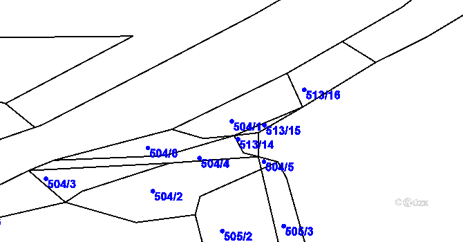 Parcela st. 504/1 v KÚ Sudice u Boskovic, Katastrální mapa