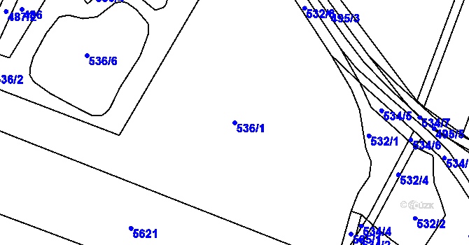 Parcela st. 536/1 v KÚ Sudice u Boskovic, Katastrální mapa
