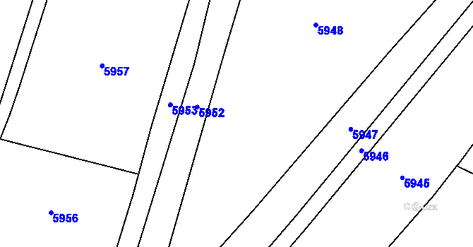 Parcela st. 372/2 v KÚ Sudice u Boskovic, Katastrální mapa