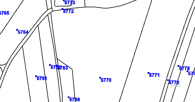 Parcela st. 386/1 v KÚ Sudice u Boskovic, Katastrální mapa