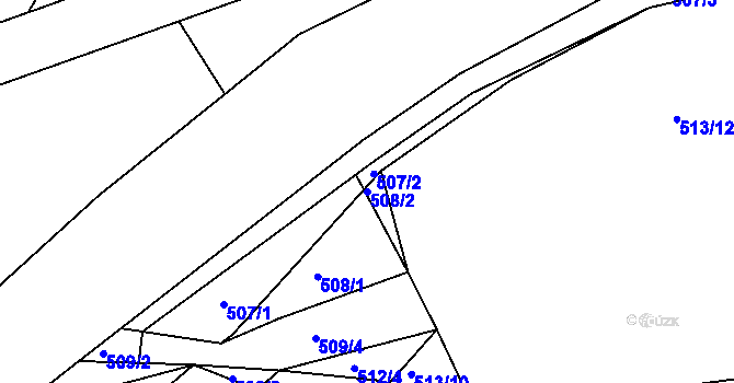 Parcela st. 508/2 v KÚ Sudice u Boskovic, Katastrální mapa