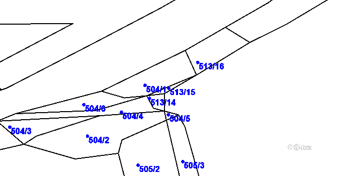 Parcela st. 513/15 v KÚ Sudice u Boskovic, Katastrální mapa