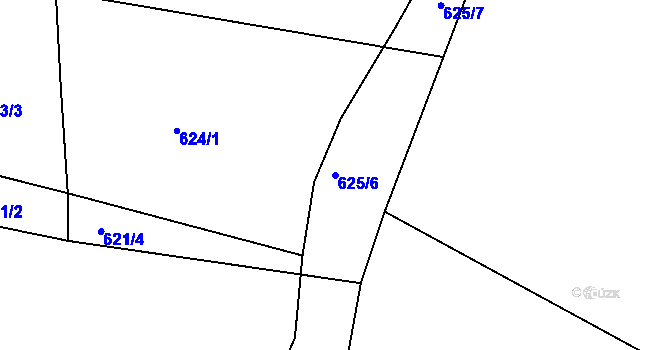 Parcela st. 625/6 v KÚ Sudice u Boskovic, Katastrální mapa