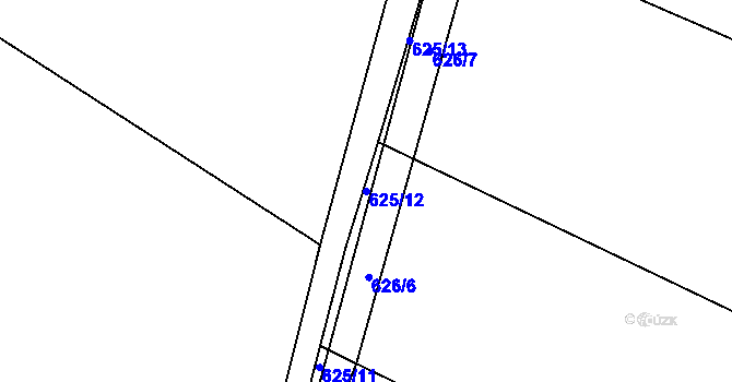 Parcela st. 625/12 v KÚ Sudice u Boskovic, Katastrální mapa