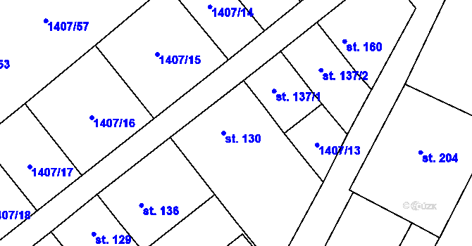 Parcela st. 130 v KÚ Sudice u Náměště nad Oslavou, Katastrální mapa