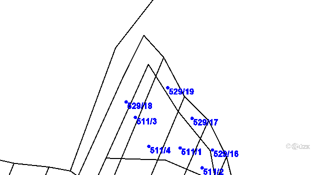 Parcela st. 529/19 v KÚ Sudice u Náměště nad Oslavou, Katastrální mapa