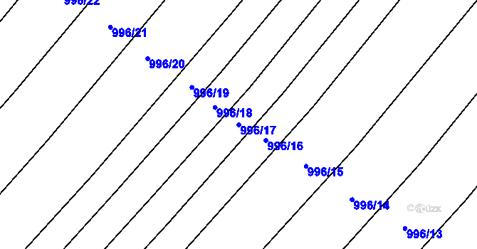 Parcela st. 996/17 v KÚ Sudice u Náměště nad Oslavou, Katastrální mapa