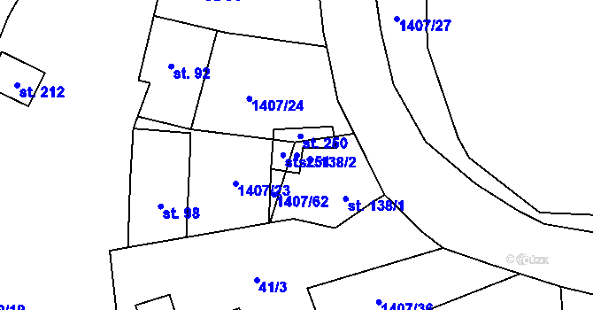 Parcela st. 138/2 v KÚ Sudice u Náměště nad Oslavou, Katastrální mapa