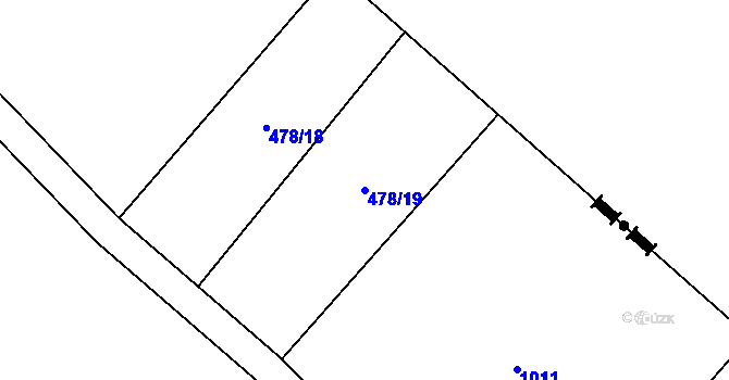 Parcela st. 478/19 v KÚ Sudice, Katastrální mapa