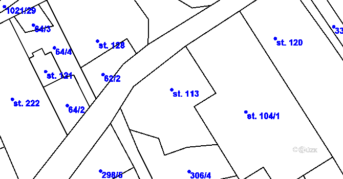 Parcela st. 113 v KÚ Sudkov, Katastrální mapa