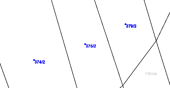 Parcela st. 375/2 v KÚ Sudkov, Katastrální mapa