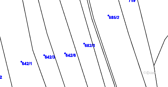 Parcela st. 682/3 v KÚ Sudkov, Katastrální mapa