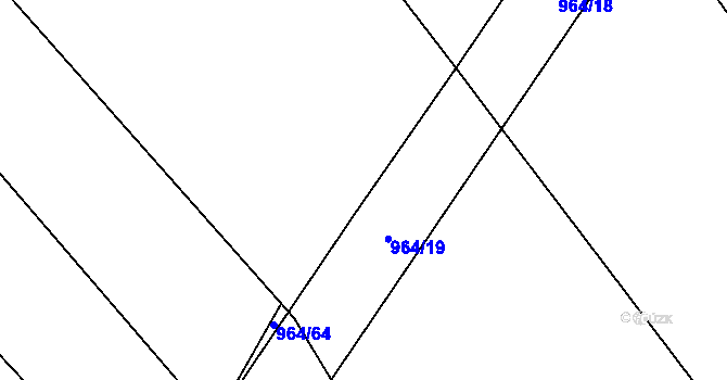 Parcela st. 964/1 v KÚ Sudkov, Katastrální mapa