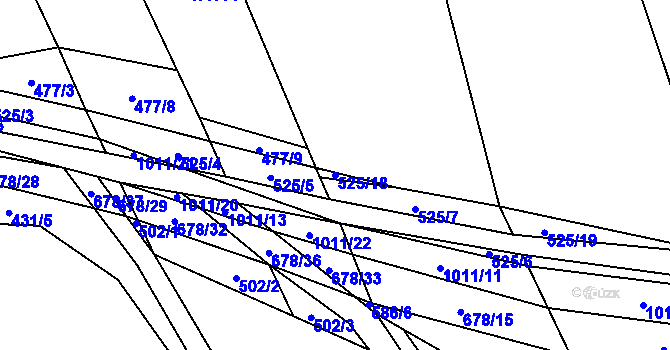 Parcela st. 525/18 v KÚ Sudkov, Katastrální mapa