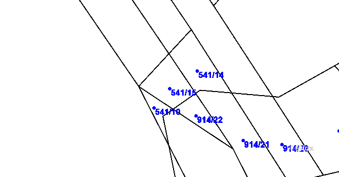 Parcela st. 541/15 v KÚ Sudkov, Katastrální mapa