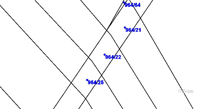 Parcela st. 964/22 v KÚ Sudkov, Katastrální mapa
