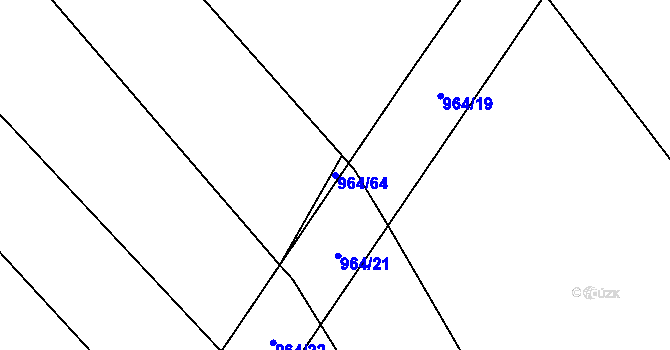 Parcela st. 964/64 v KÚ Sudkov, Katastrální mapa
