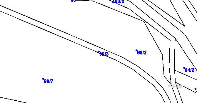 Parcela st. 99/3 v KÚ Sudkův Důl, Katastrální mapa