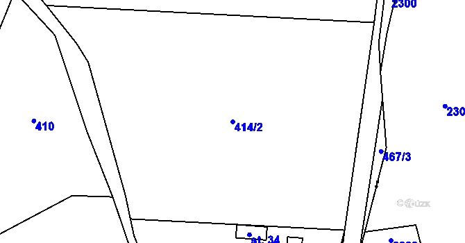 Parcela st. 414/2 v KÚ Sudkův Důl, Katastrální mapa