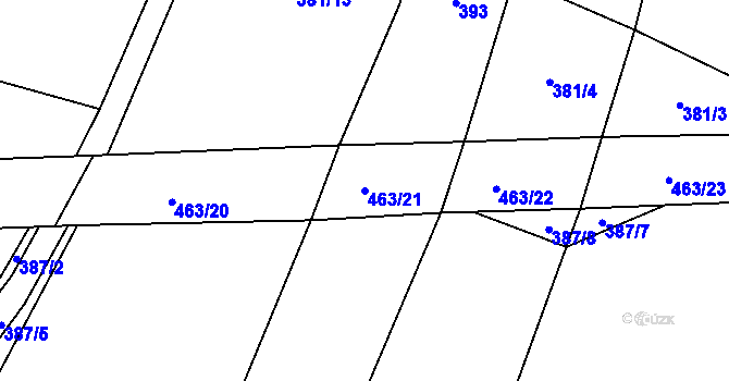 Parcela st. 463/21 v KÚ Sudkův Důl, Katastrální mapa