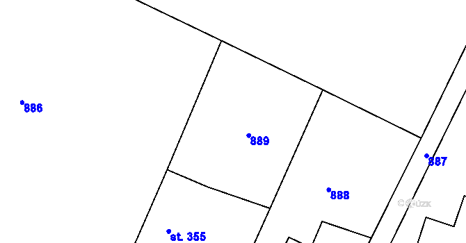 Parcela st. 258/45 v KÚ Sudoměř, Katastrální mapa