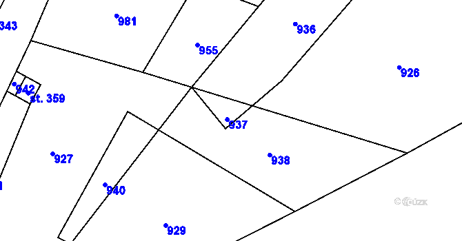 Parcela st. 286/24 v KÚ Sudoměř, Katastrální mapa