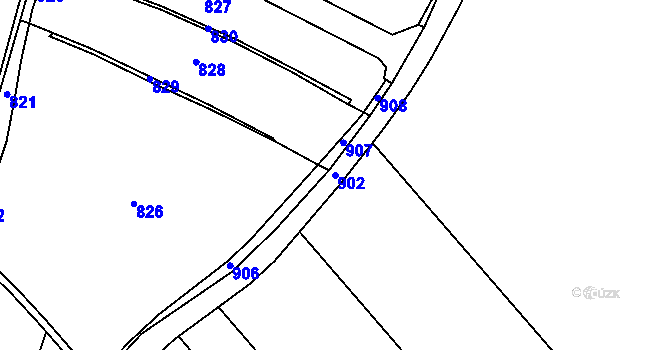 Parcela st. 902 v KÚ Sudoměř, Katastrální mapa