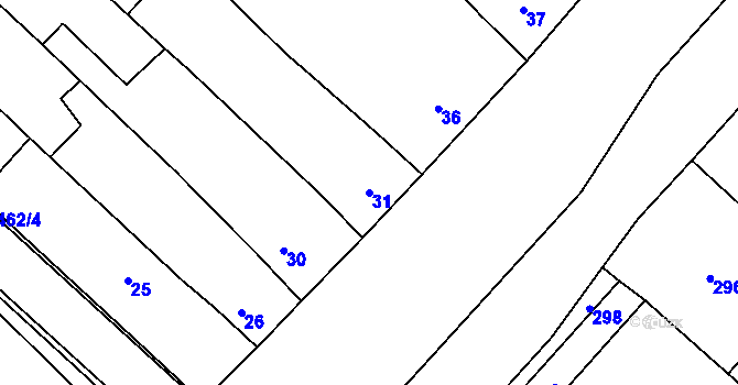 Parcela st. 31 v KÚ Sudoměřice, Katastrální mapa