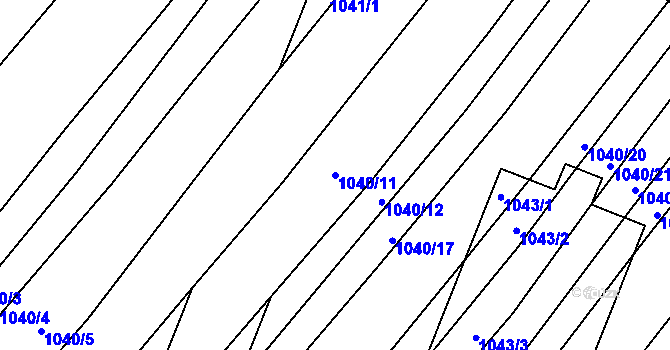 Parcela st. 1040/11 v KÚ Sudoměřice, Katastrální mapa