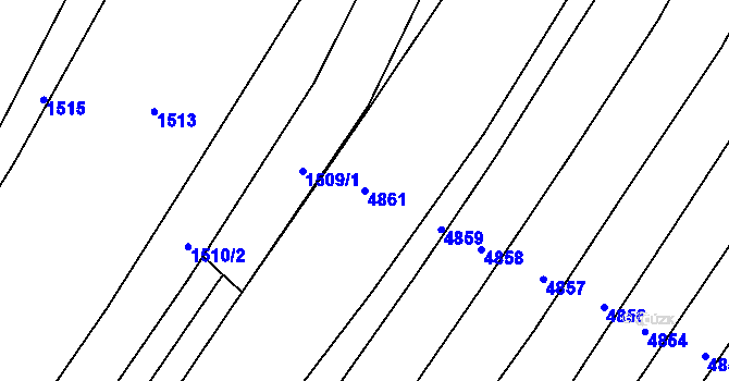 Parcela st. 4861 v KÚ Sudoměřice, Katastrální mapa